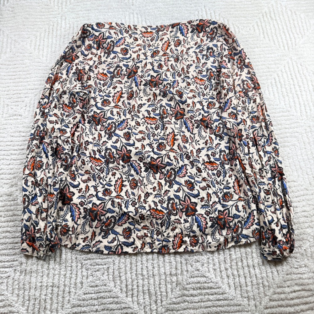Velvet by Graham & Spencer Blouse Womens L Floral V Boho Top Cottagecore Garden - Picture 4 of 9